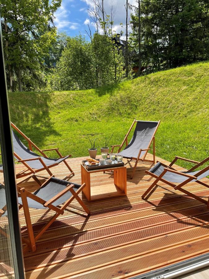 Apartament Willa Hrube parter z tarasem i kominkiem Zakopane Exteriör bild
